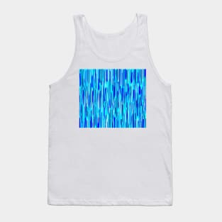 Blue Rain Brushstrokes Abstract Tank Top